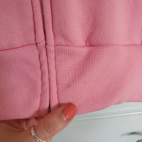 Vintage Pink sleeveless zipup shirt 80s 90s small womens - Picture 5 of 11